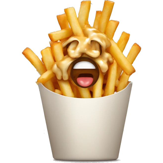Poutine qui mange un macdo emoji