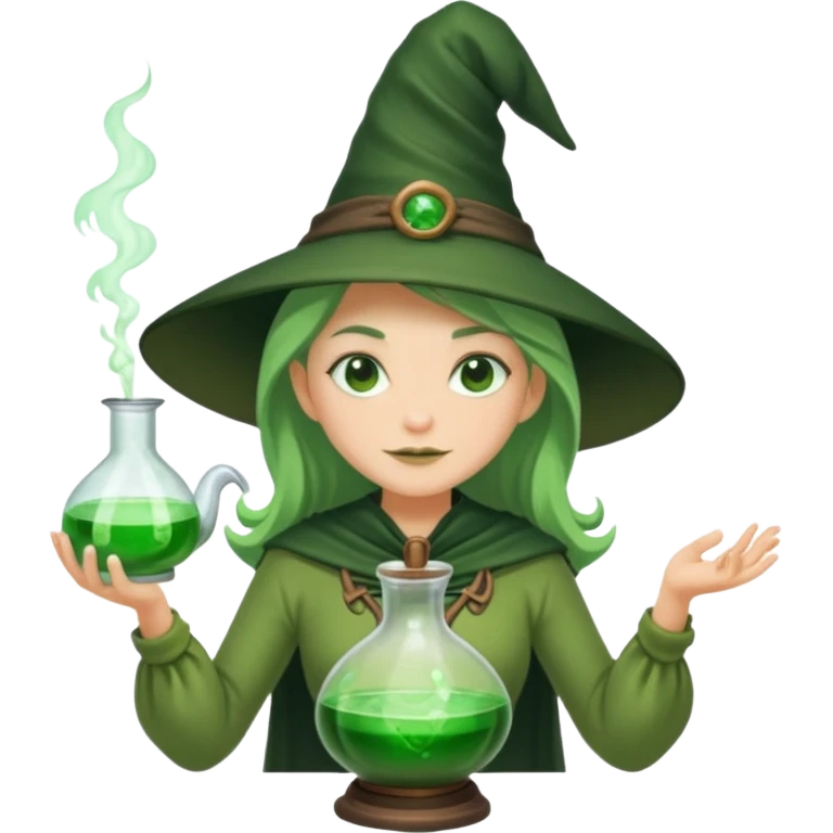 green witch cooking potion emoji