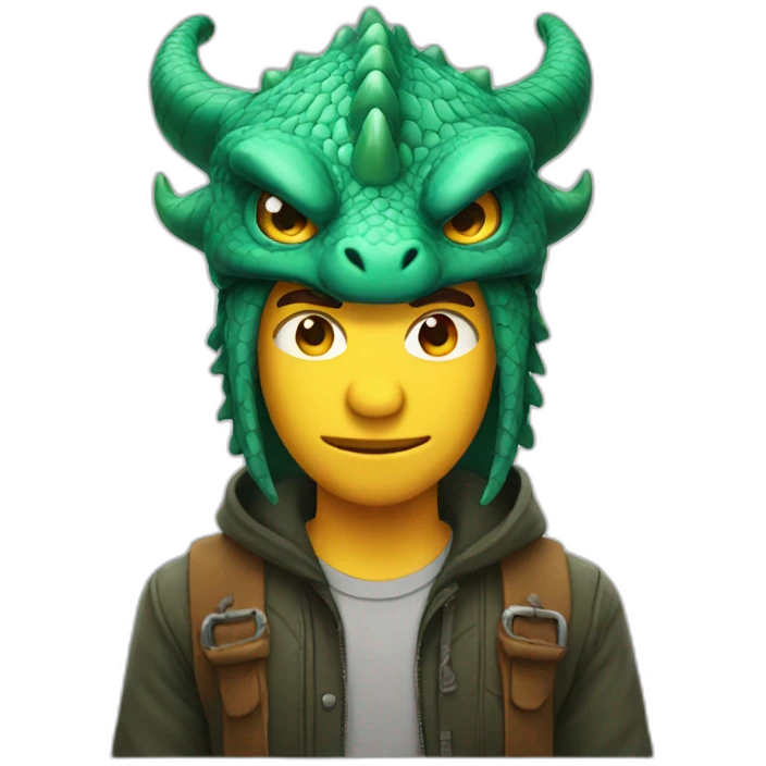 guy with dragon hat emoji