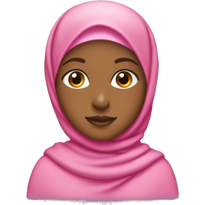 Brown girl who wears hijab pink bow on head emoji