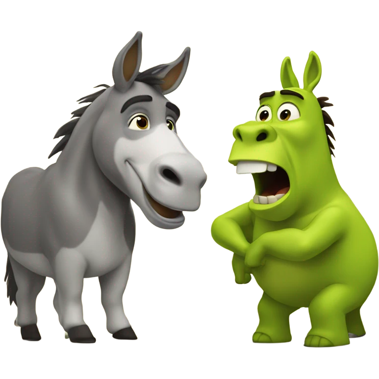 Donkey singing to Sherk emoji