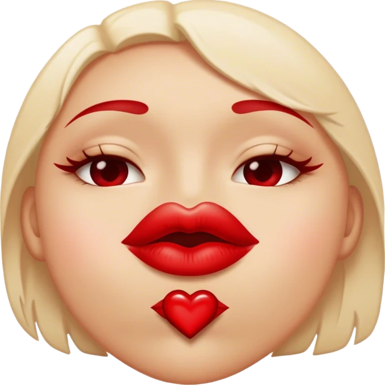 Red kiss mark emoji
