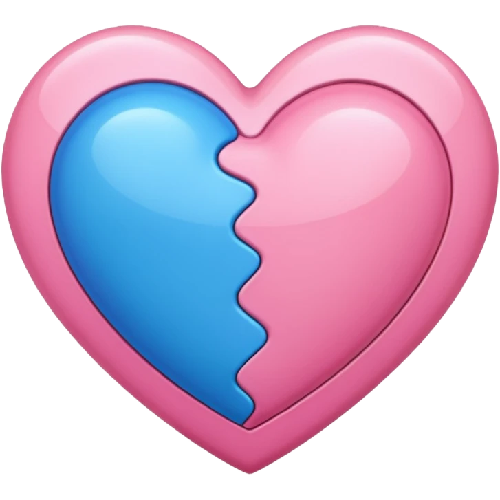 Pink and blue heart emoji