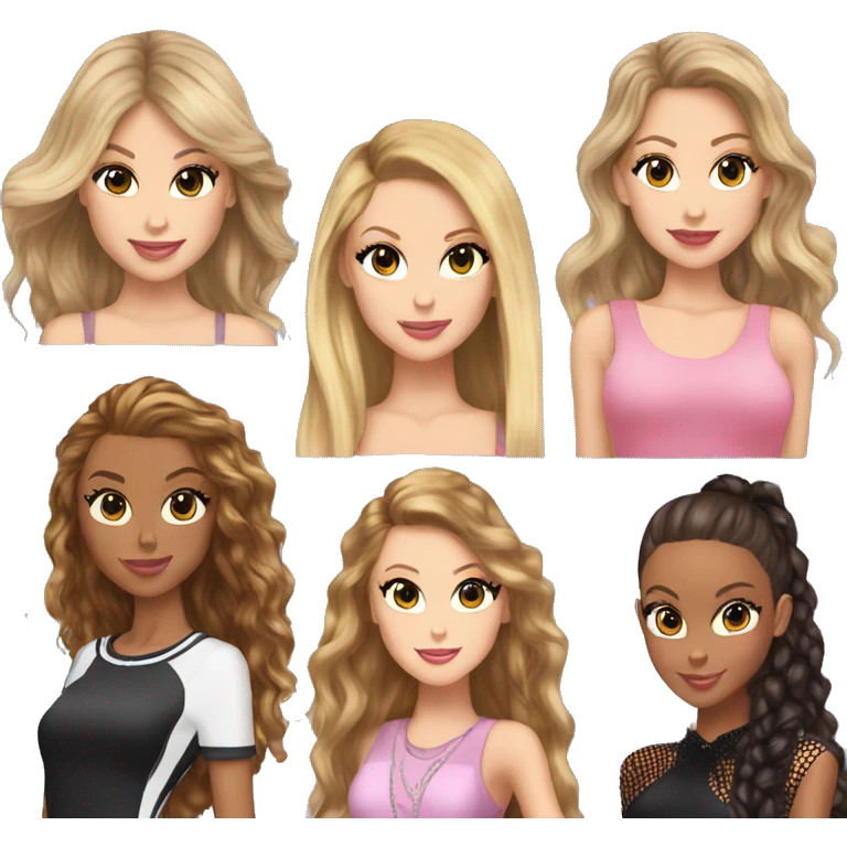 Taylor swift beyonce and Ariana grande emoji