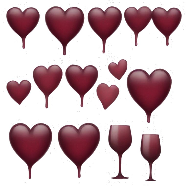 heart color wine red emoji