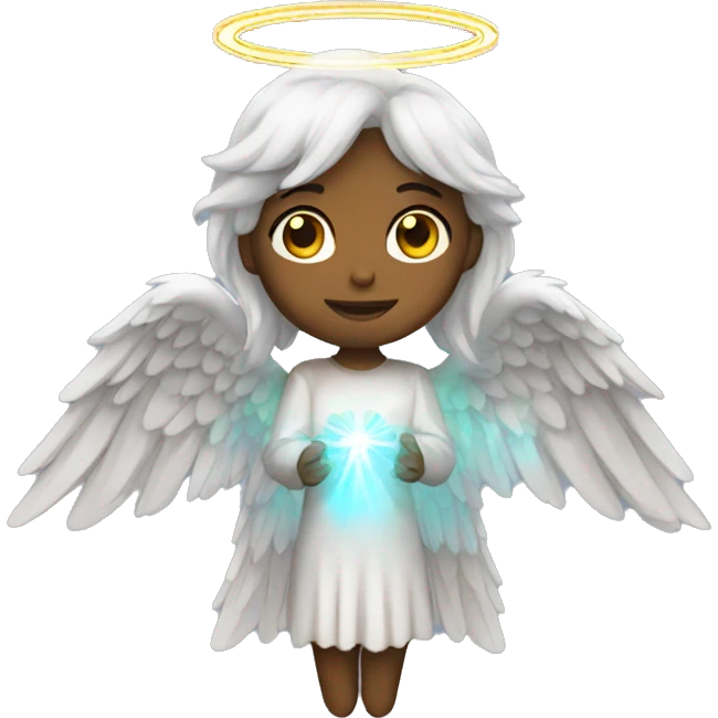 Holographic angel emoji