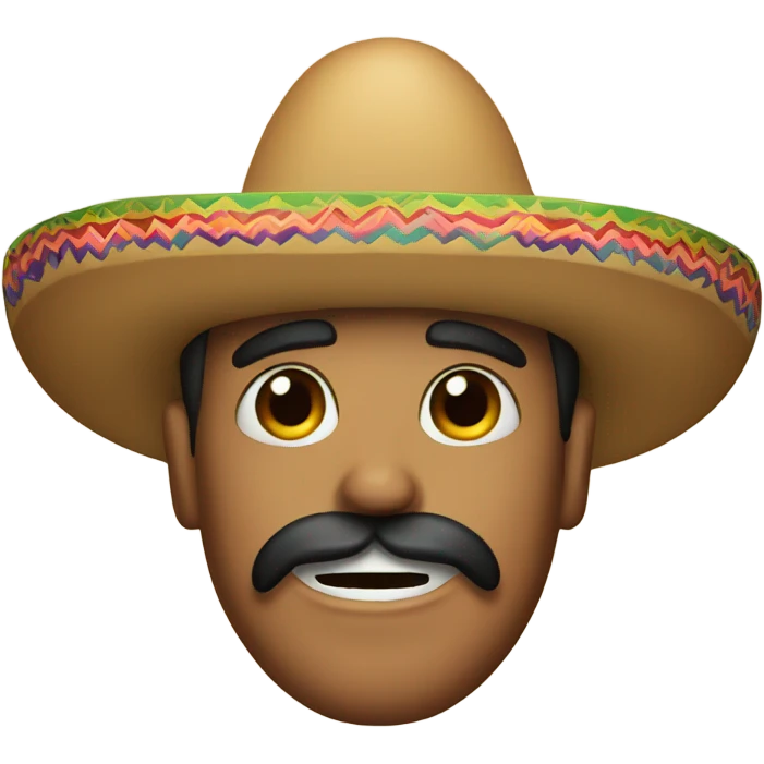 Mexican with sombrero and mustache   emoji
