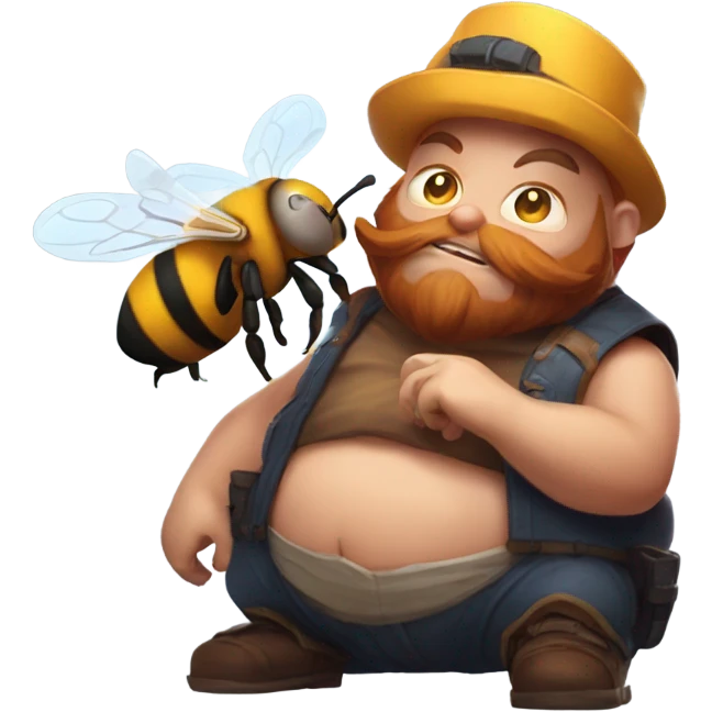 gragas from league of legends holding a bee emoji
