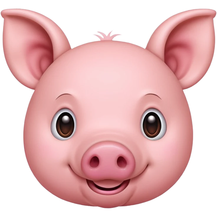 Round pig with long ears  emoji