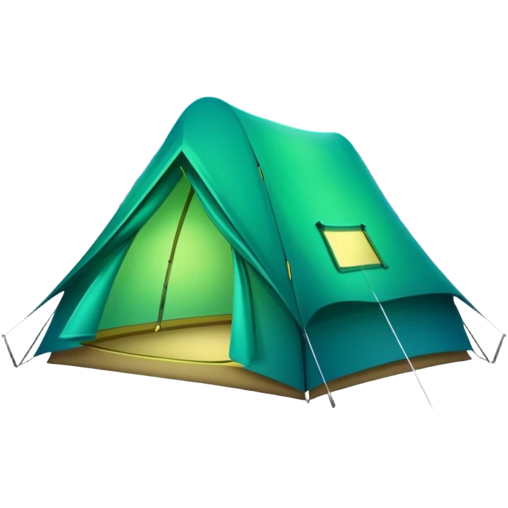 tent under aurora borealis night sky emoji