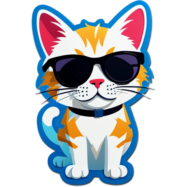 Cat with sunglasses emoji