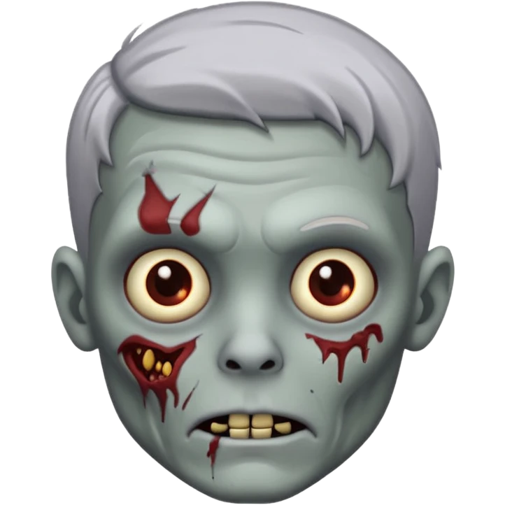 zombie boy with gray hair emoji
