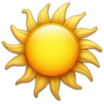 Realistic sun emoji