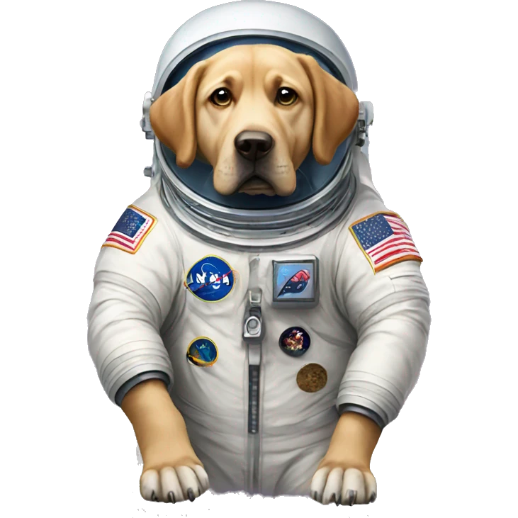 astronaut labrador emoji