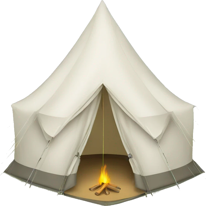 big camping tent white emoji