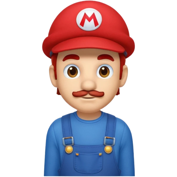 Mario de profil en 2D emoji