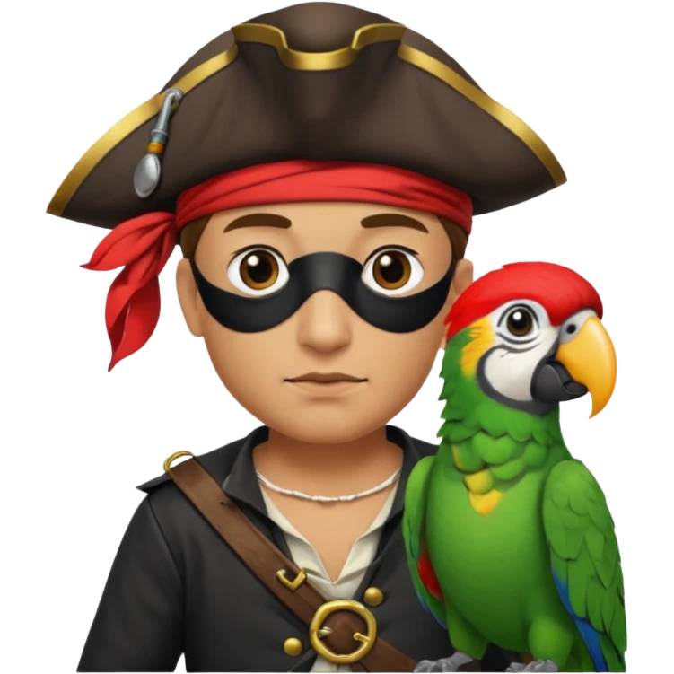 pirate and parrot emoji