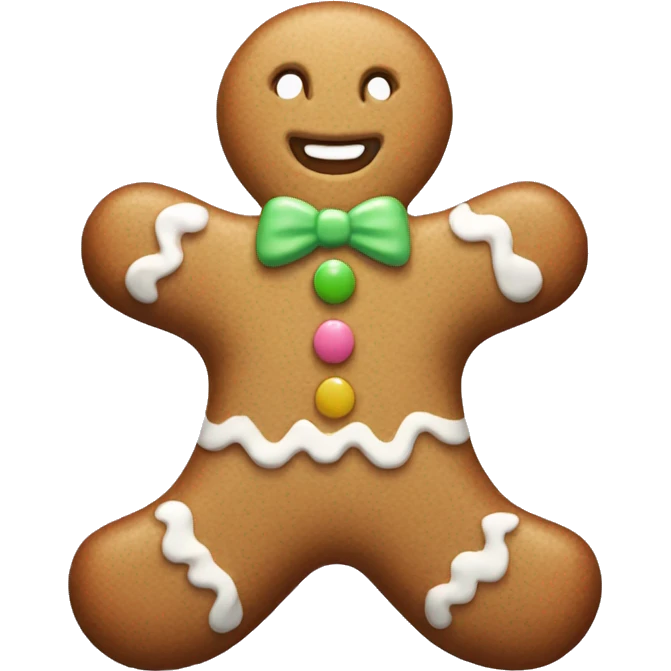 Pastel gingerbread man emoji