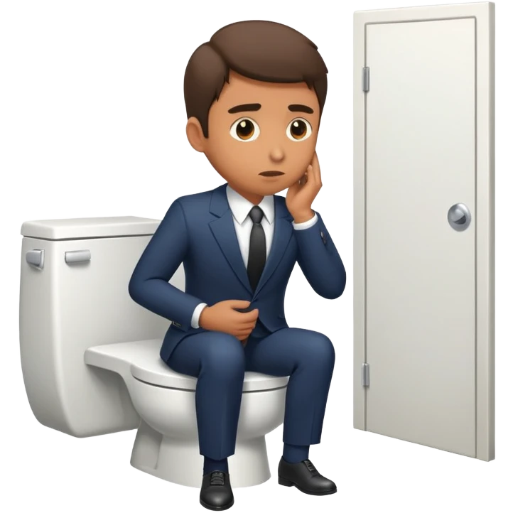Man on the Toilet  Eavesdropping emoji