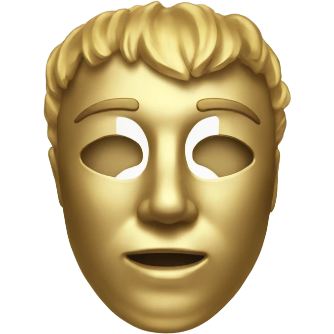 gold mask emoji