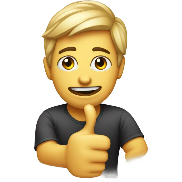 Sarcastic face with thumbs up  emoji