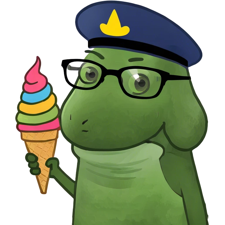 Icecream with glasses emoji