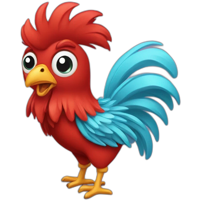 cute red rooster futbol emoji
