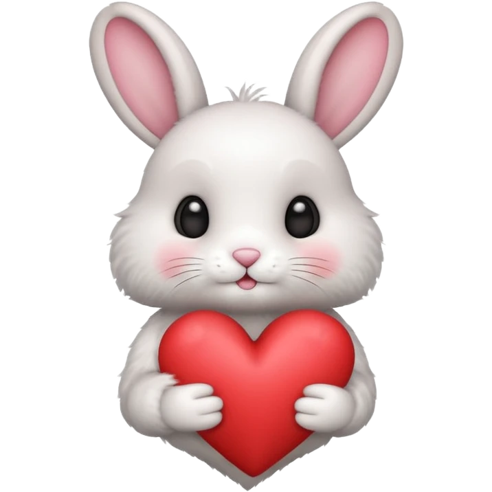 Cute Bunny heart  emoji