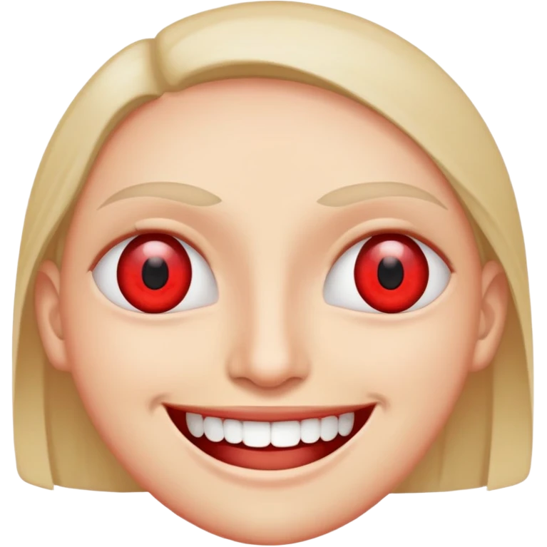 red eye big smile emoji