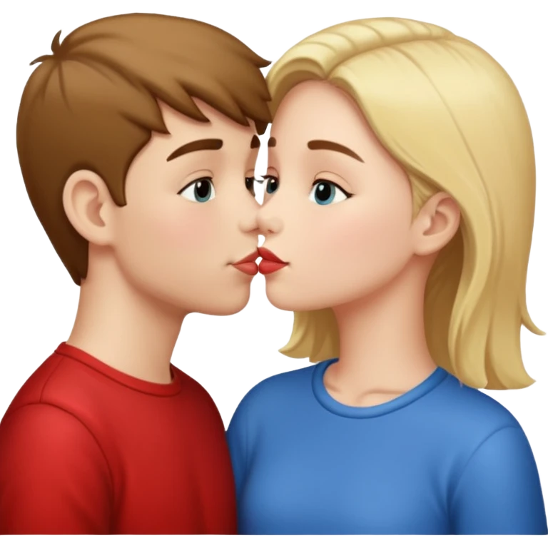 boy and girl making out emoji