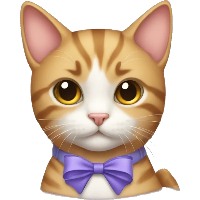 Cat with bow emoji