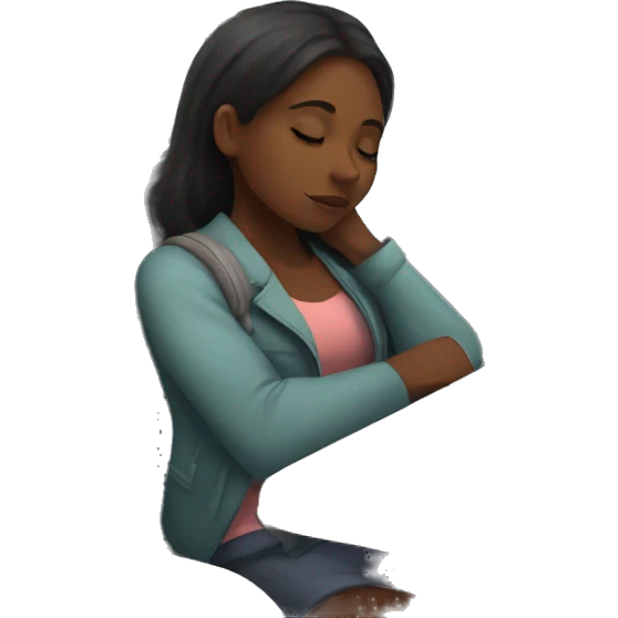 Girl sleeping on bus  emoji