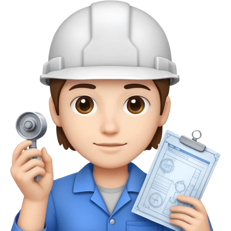 person holding a blueprint emoji