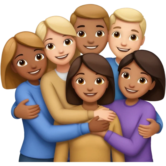 people hugging each other emoji