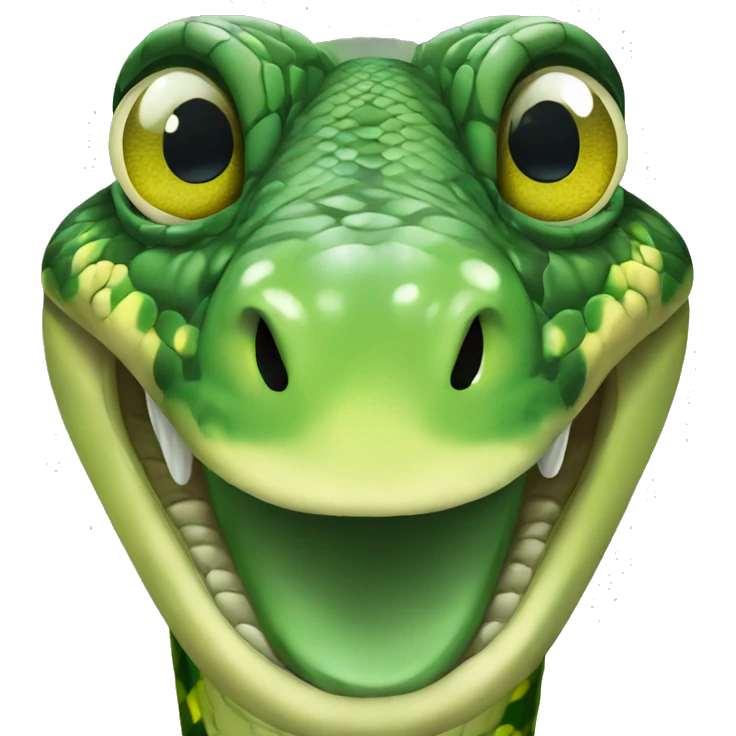 Big Green Indian Python Small Eyes emoji