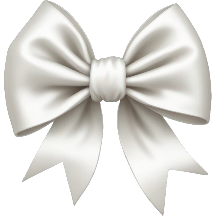 white satin bow emoji