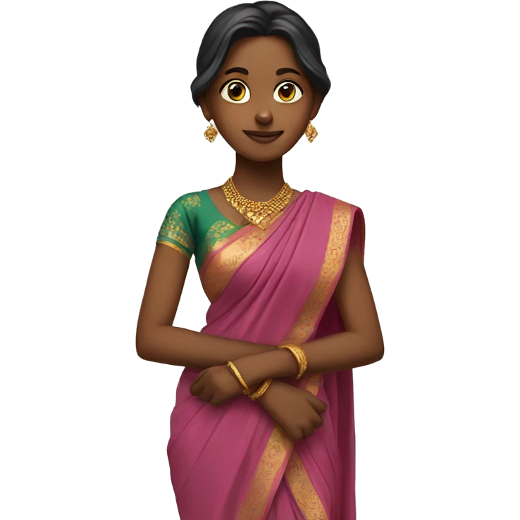 girl in saree emoji
