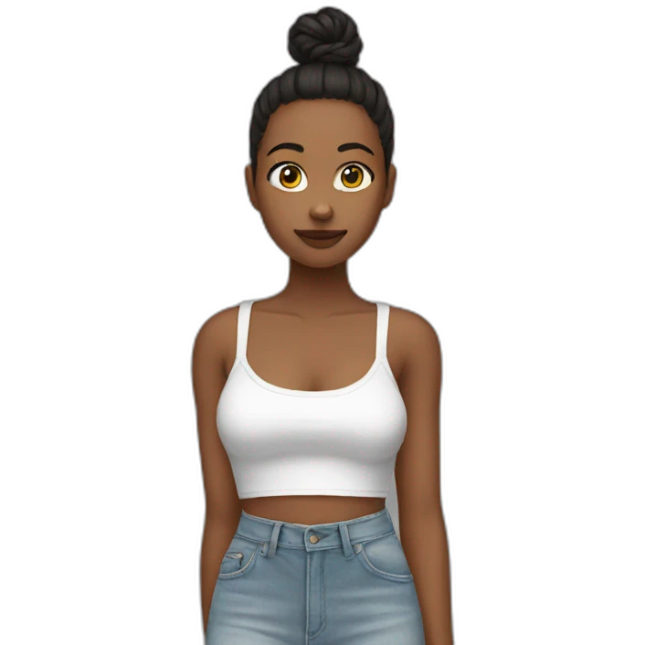 No color crop top body emoji