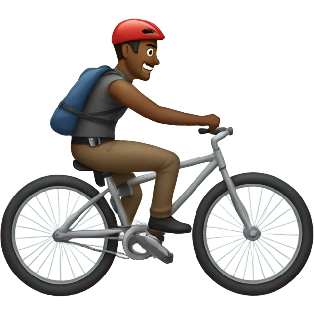 Man riding bike in San Francisco emoji
