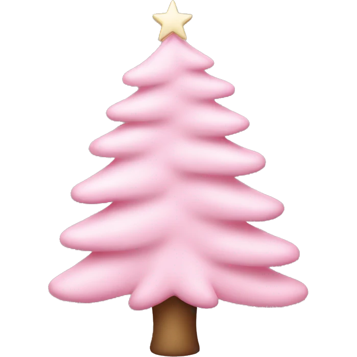 pastel pink christmas tree emoji