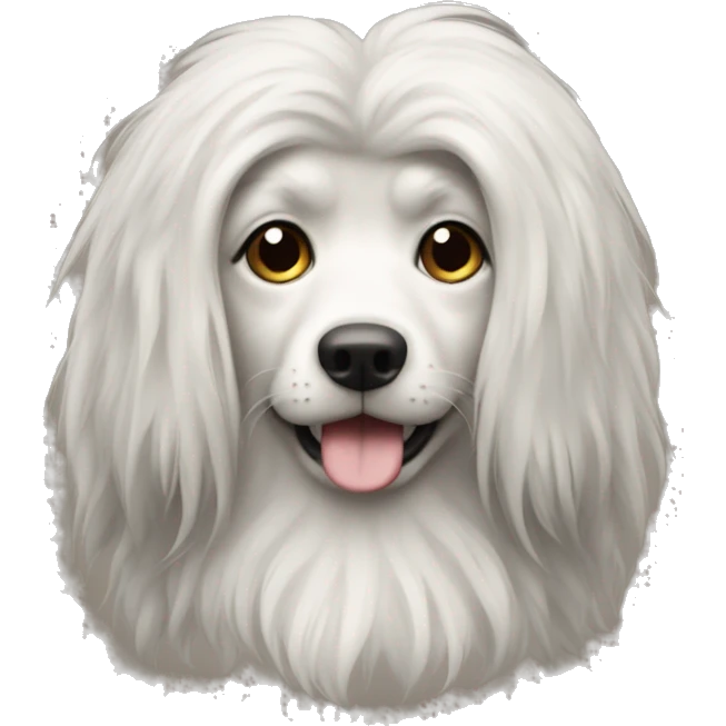 miniature long haired dotson  emoji