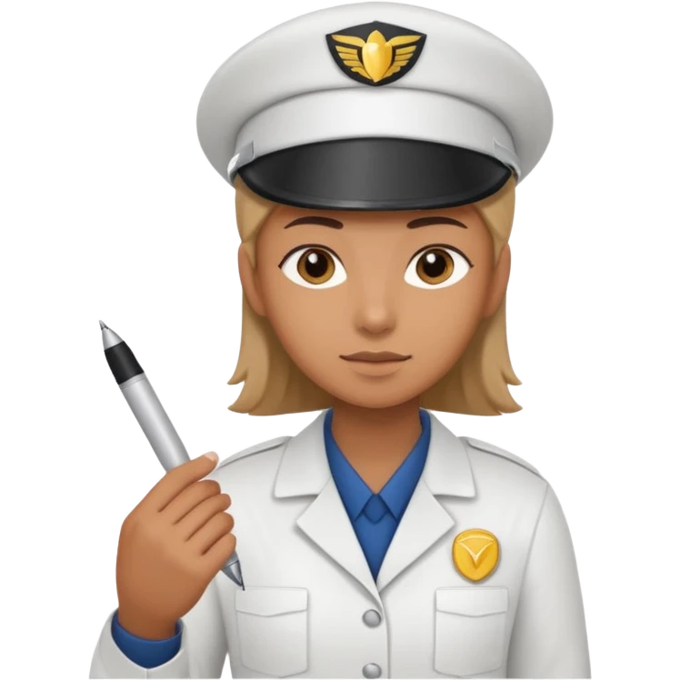 create a realistic emoji of a packaging woker with a protocol in his hand writing something down. emoji