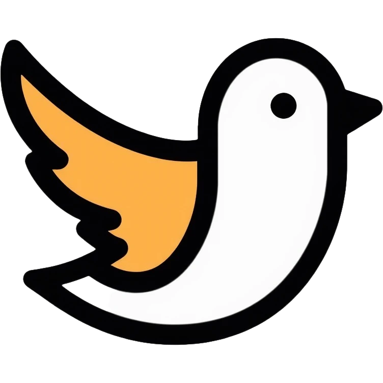 simple bird silhouette emoji