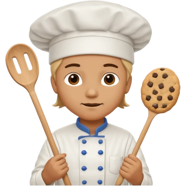 cocinera haciendo cookies emoji