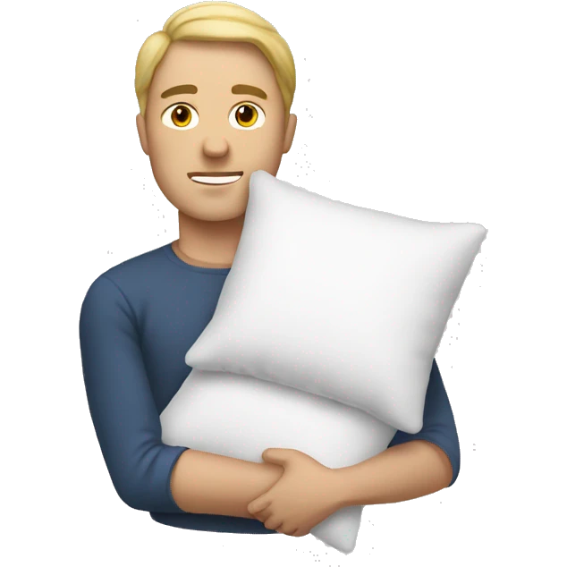 white man holding a pillow emoji