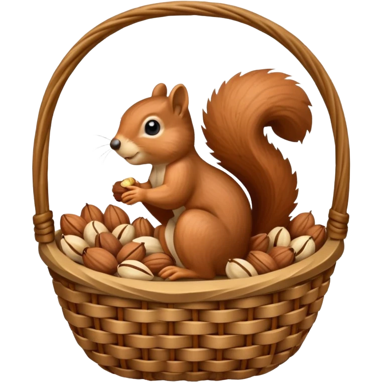 nut basket for squirrel emoji