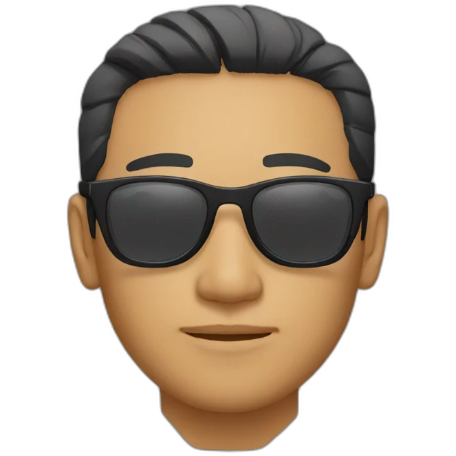 Asian man sunglasses emoji