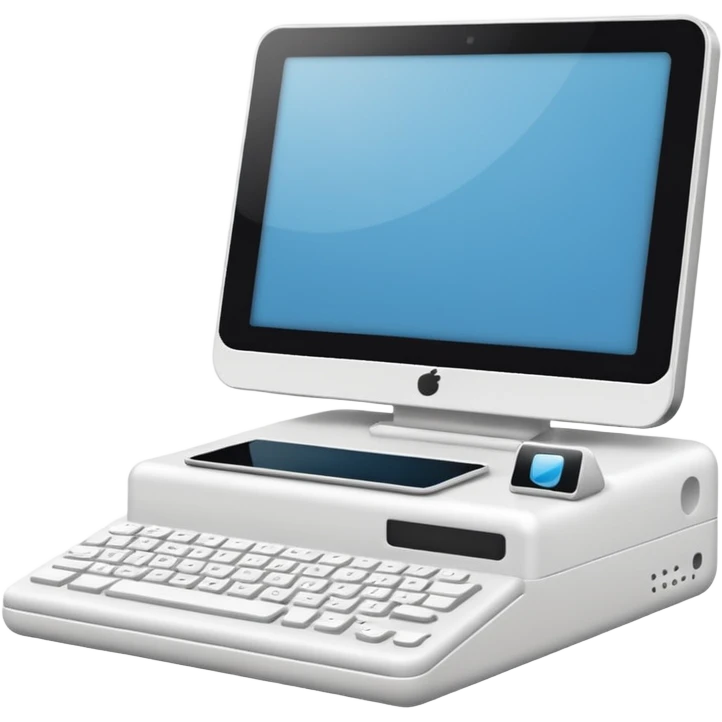 crear un emoji, que sea para proyeectos tanto empresarial como redes sociales, quiero un ordenador y una camara en la misma imagen y que sea aesthetic emoji