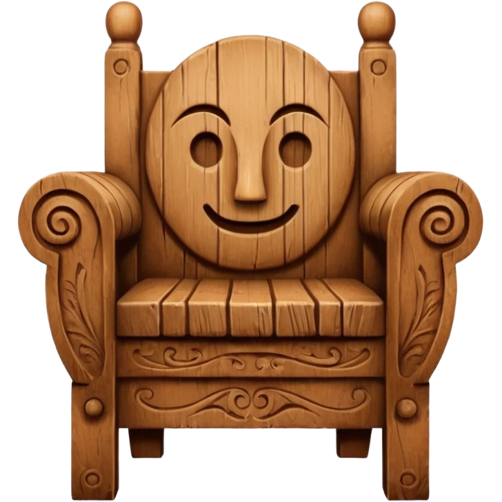 Chair with face emoji