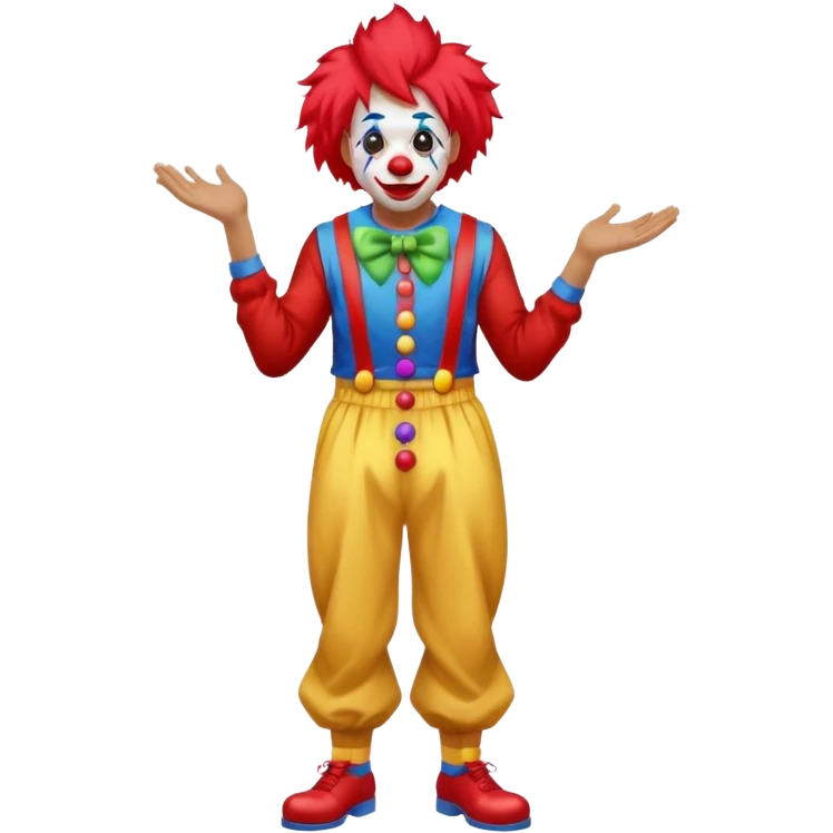 Clown dropping down to show butt be emoji